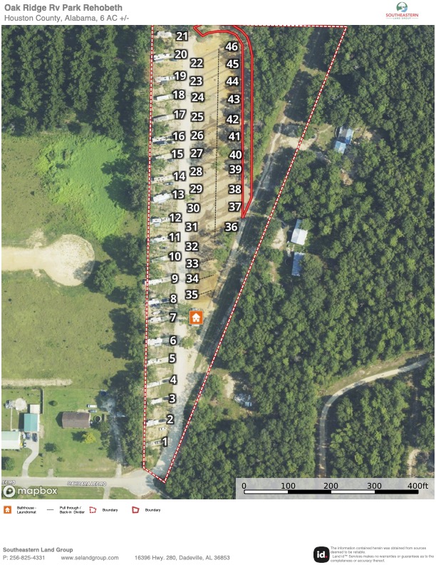 oak ridge rv park map
